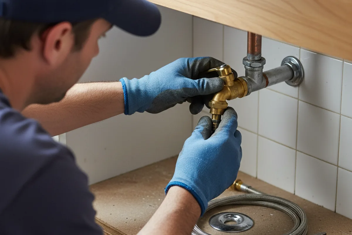 Shutoff valve and fitting work during Emergency Plumbing in Eloy